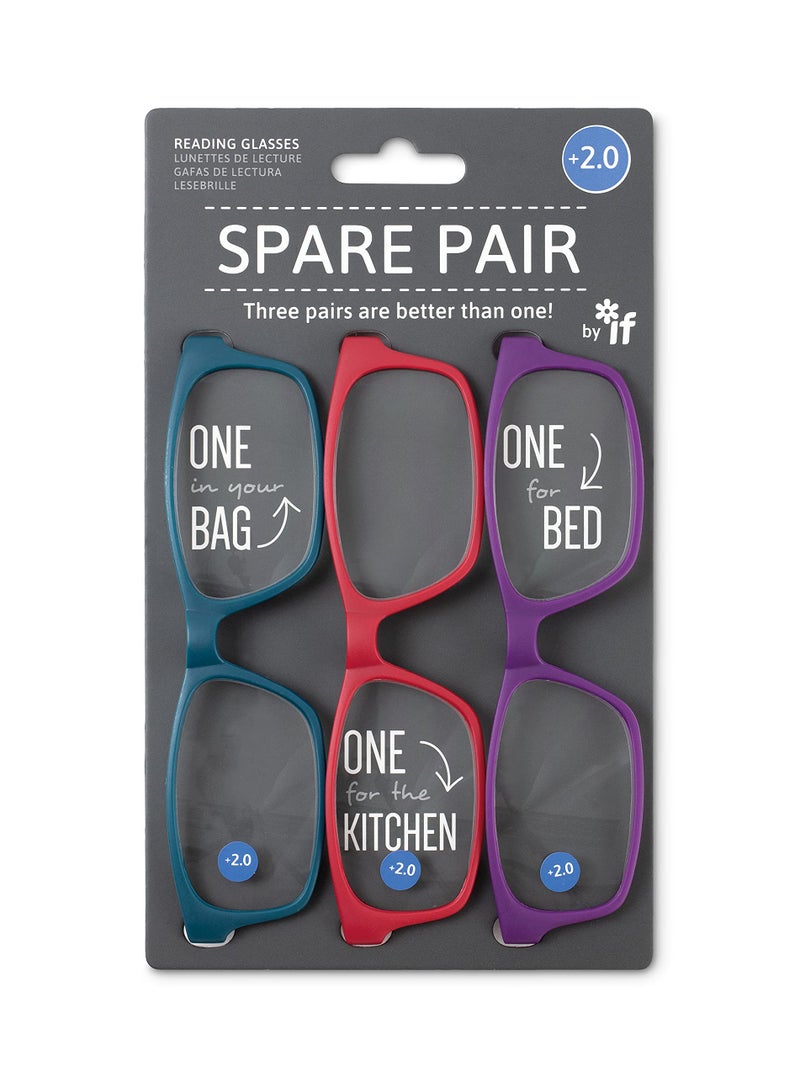 IF Spare Pair - Reading Glasses (Brights) +2.0